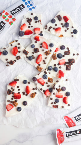 Frozen yogurt bark 1