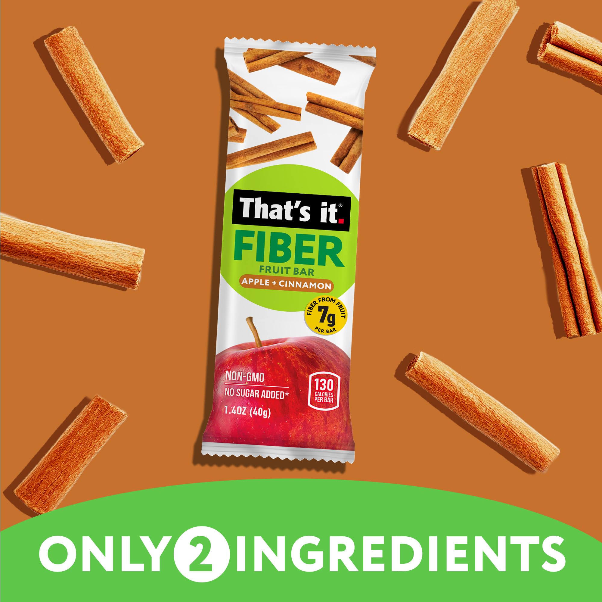 Apple + Cinnamon Fiber Fruit Bars (12 Bars) photo 4