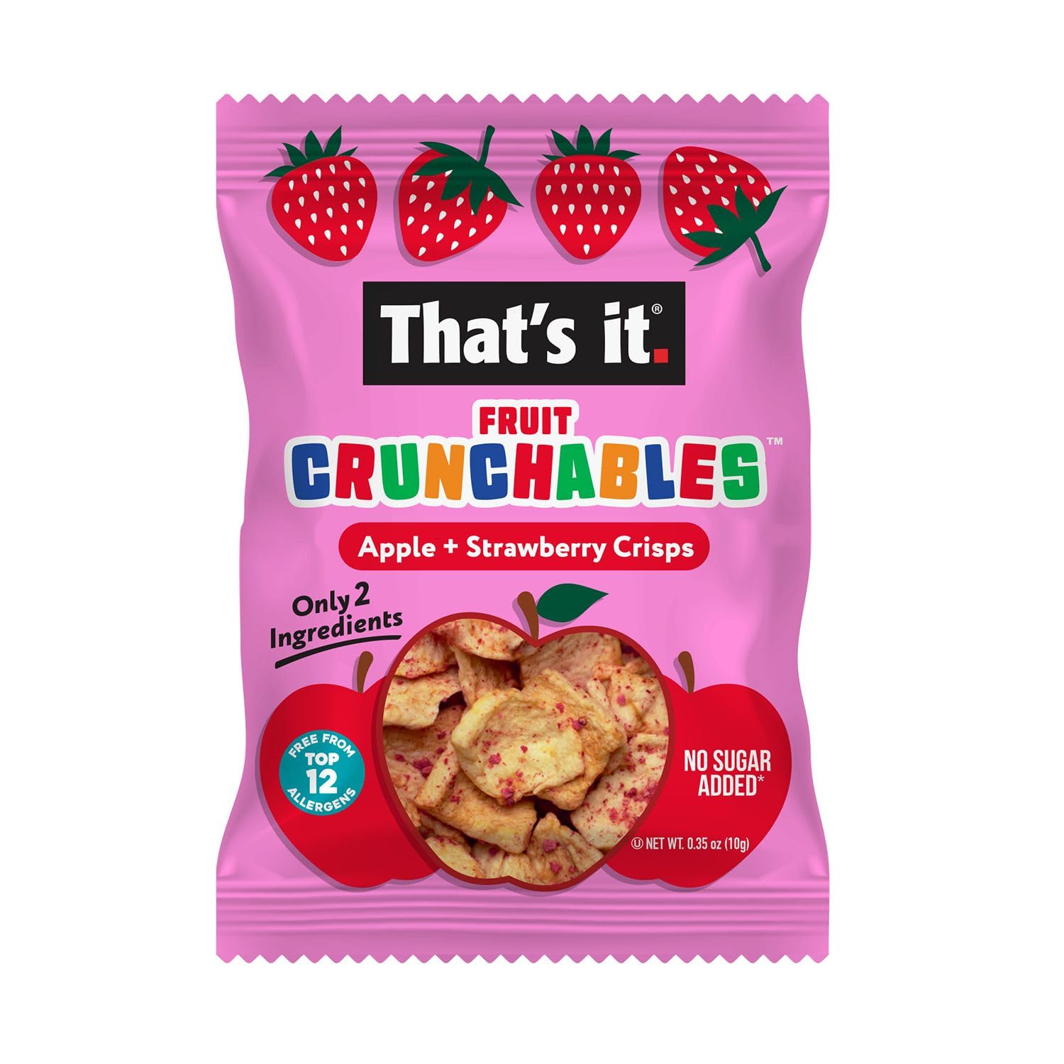 Apple + Strawberry Crisps Fruit Crunchables (15 Packs) photo 3
