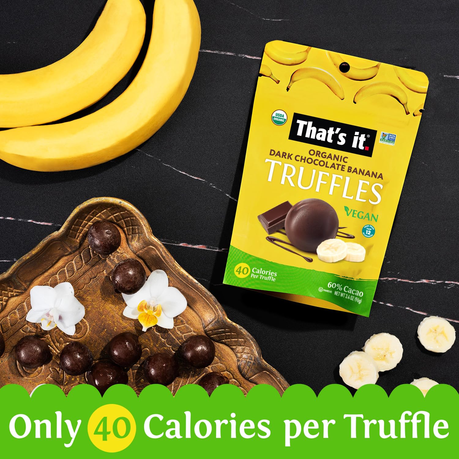 Organic Dark Chocolate Banana Truffles (3 Packs) photo 5