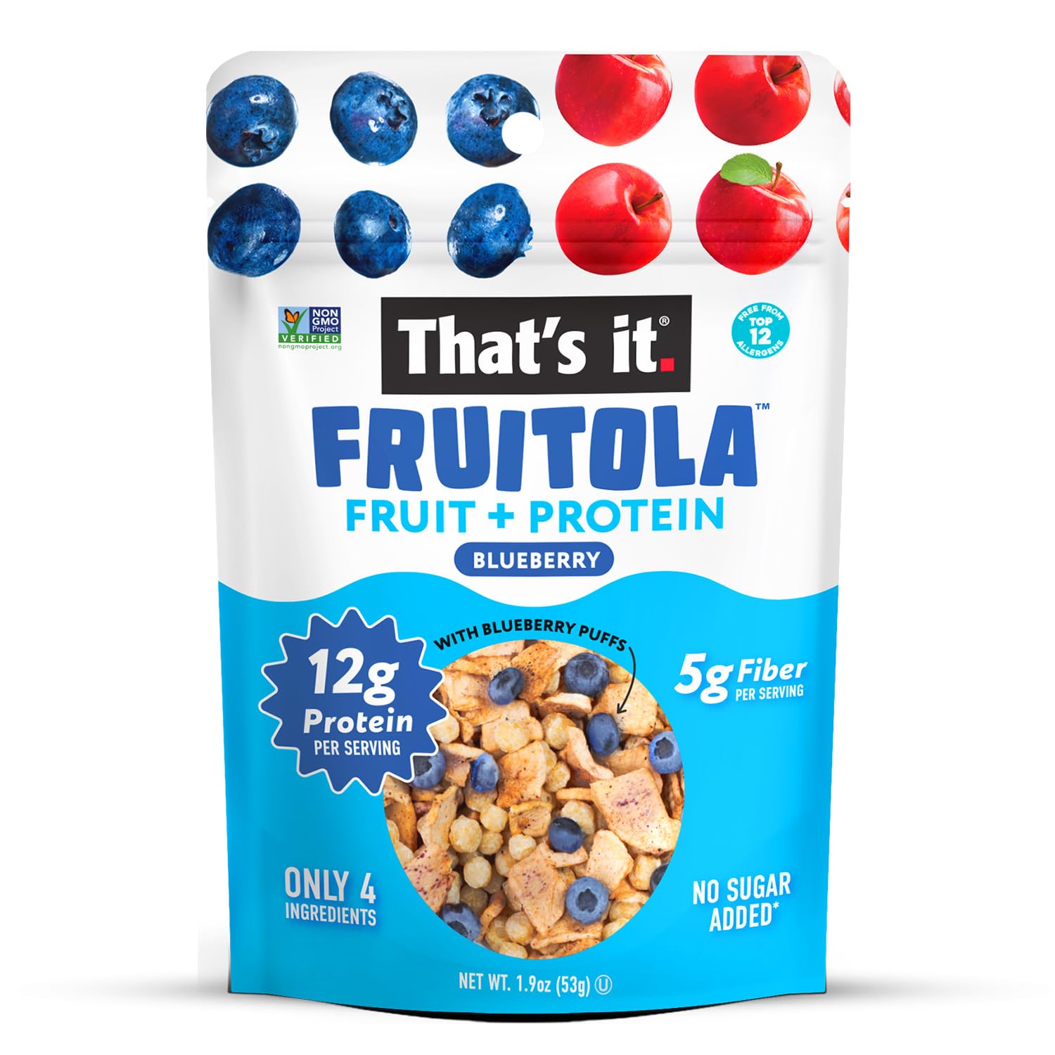 Blueberry Fruitola Fruit Granola - Snack Size (4 Packs) - 1.9oz photo 3