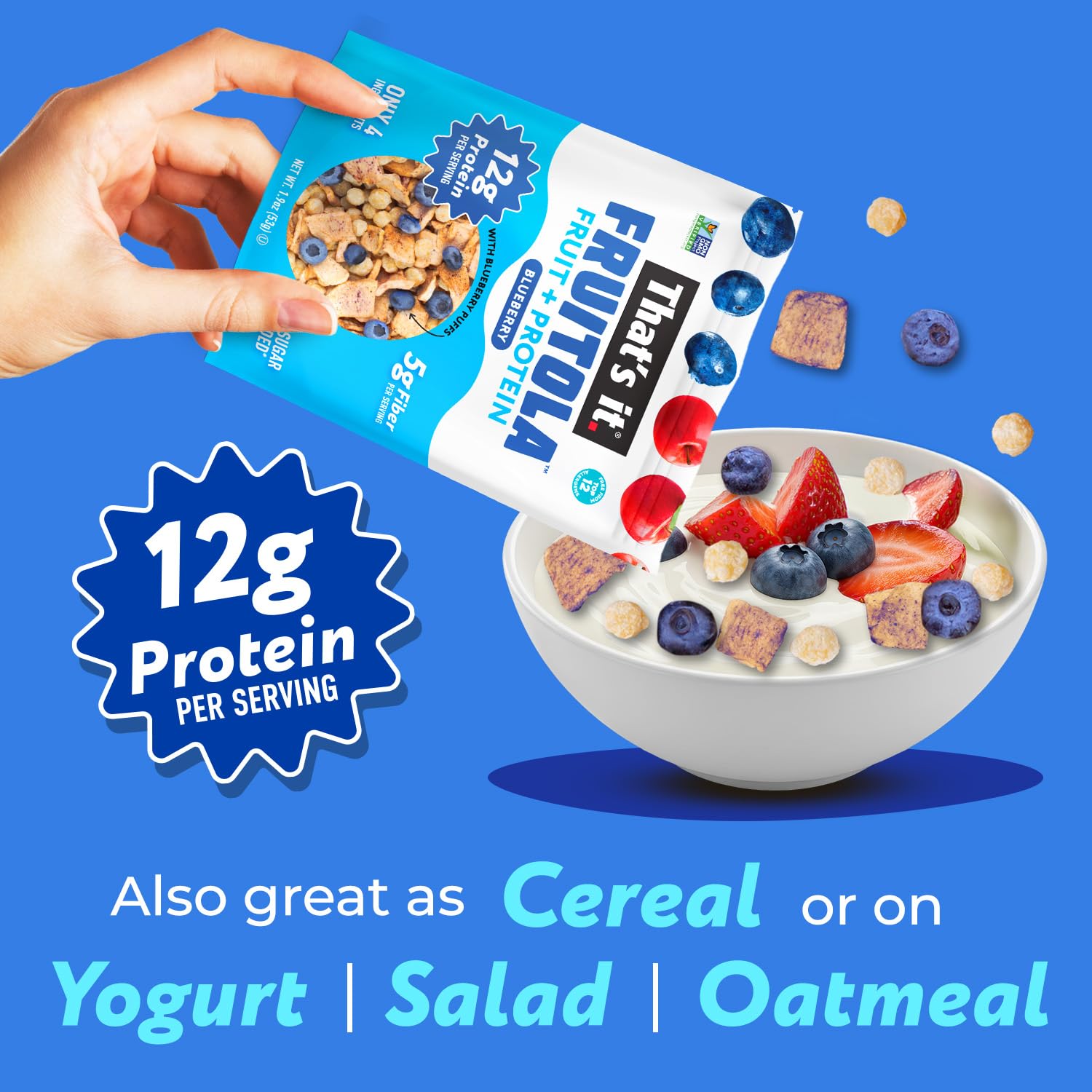 Blueberry Fruitola Fruit Granola - Snack Size (4 Packs) - 1.9oz photo 4