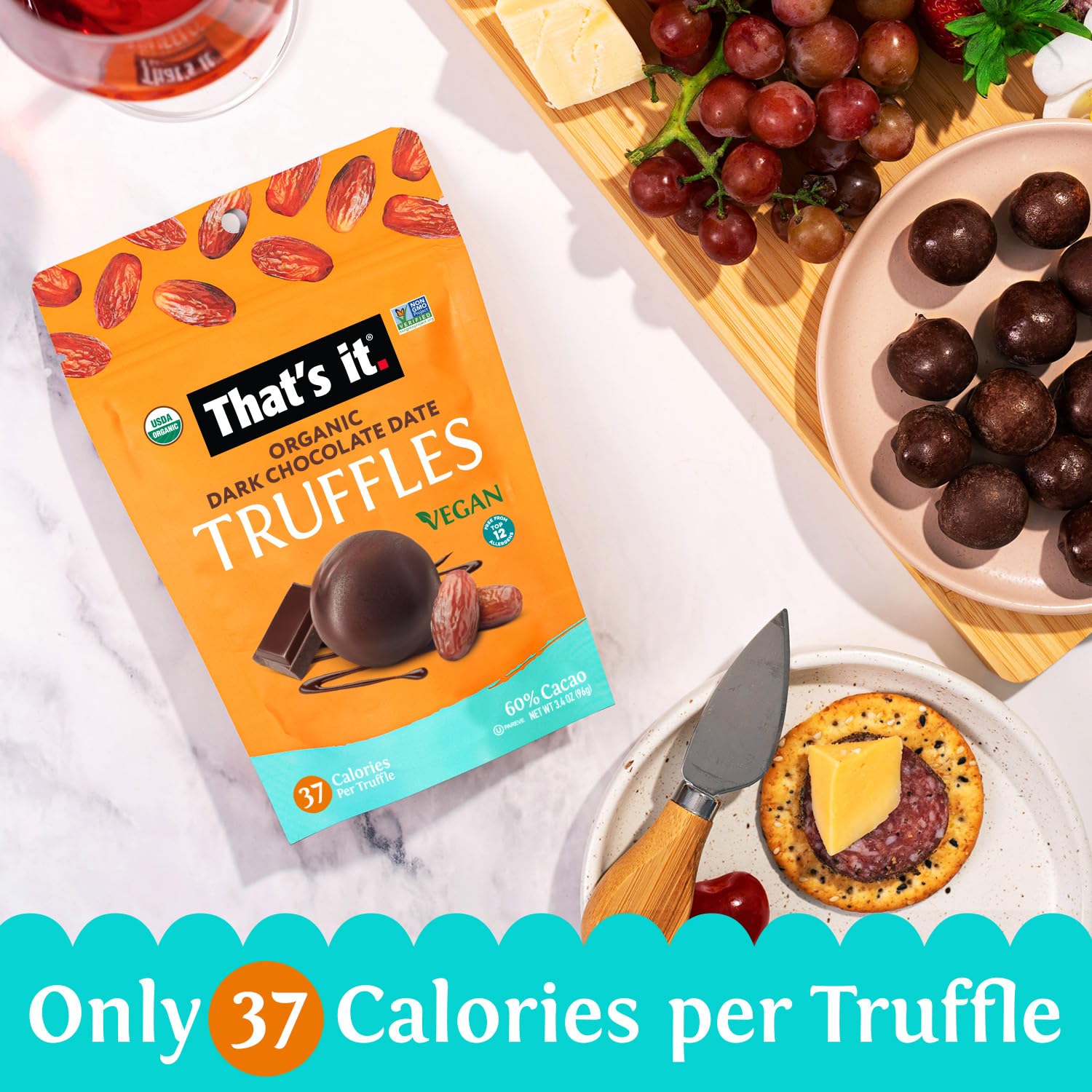 Organic Dark Chocolate Date Truffles (3 Packs) photo 4