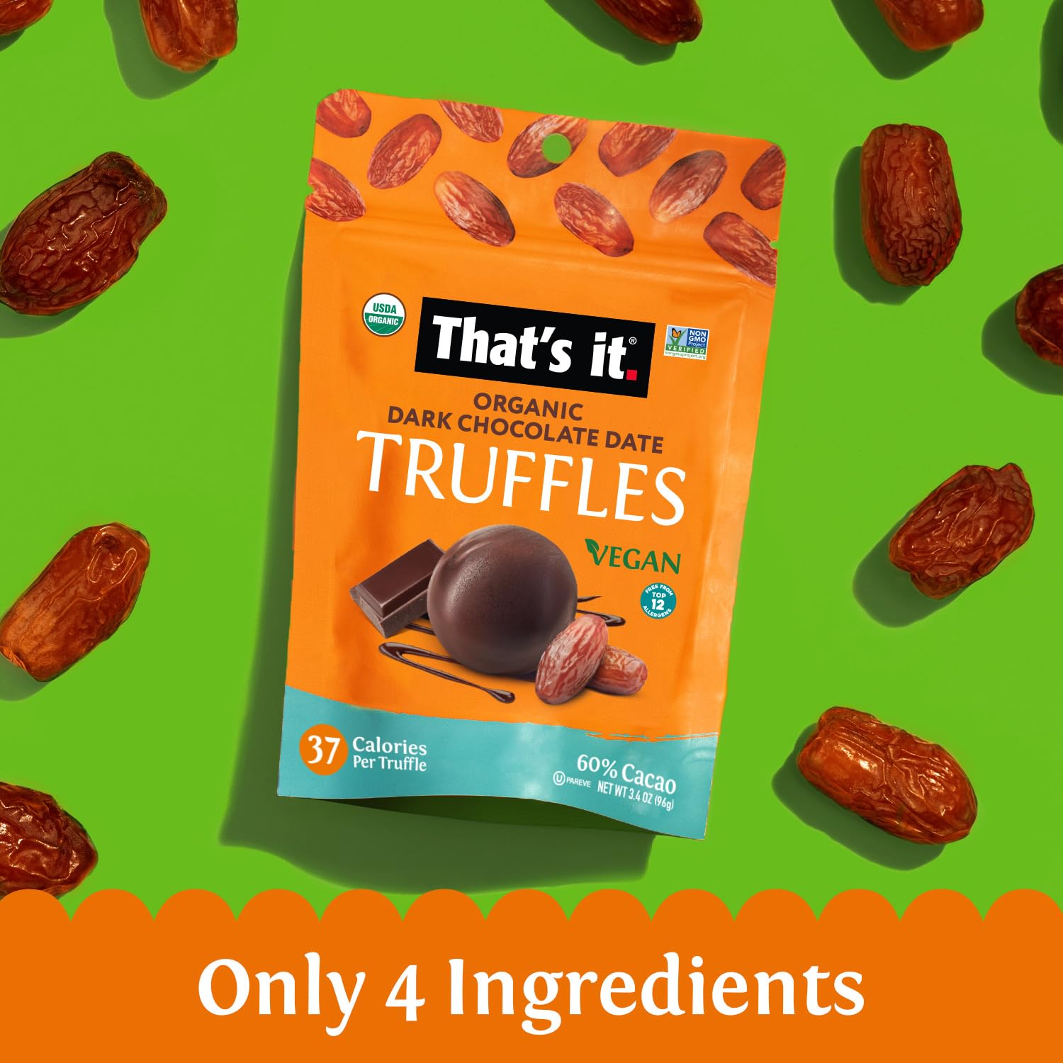 Organic Dark Chocolate Date Truffles (3 Packs) photo 5
