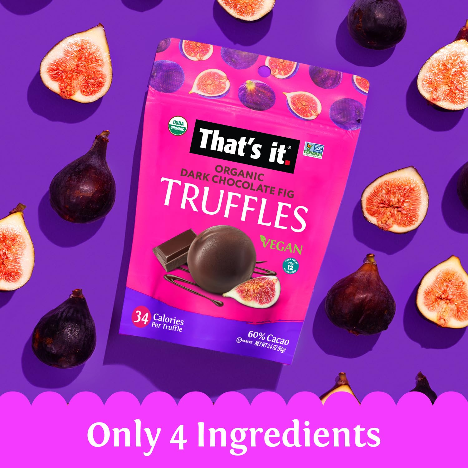 Organic Dark Chocolate Fig Truffles (3 Packs) photo 6