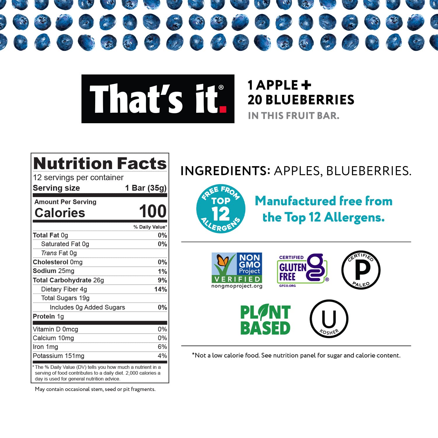 Fruit Bar Variety Pack - Blueberry, Mango & Strawberry (12 Bars) photo 3