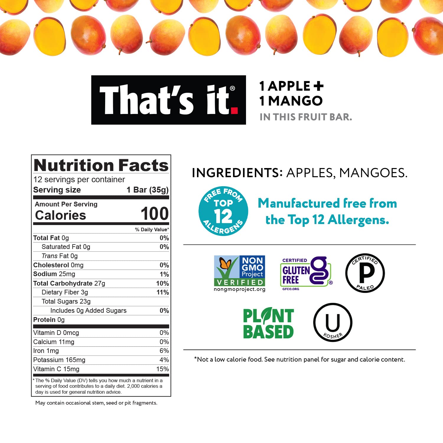 Fruit Bar Variety Pack - Blueberry, Mango & Strawberry (12 Bars) photo 4