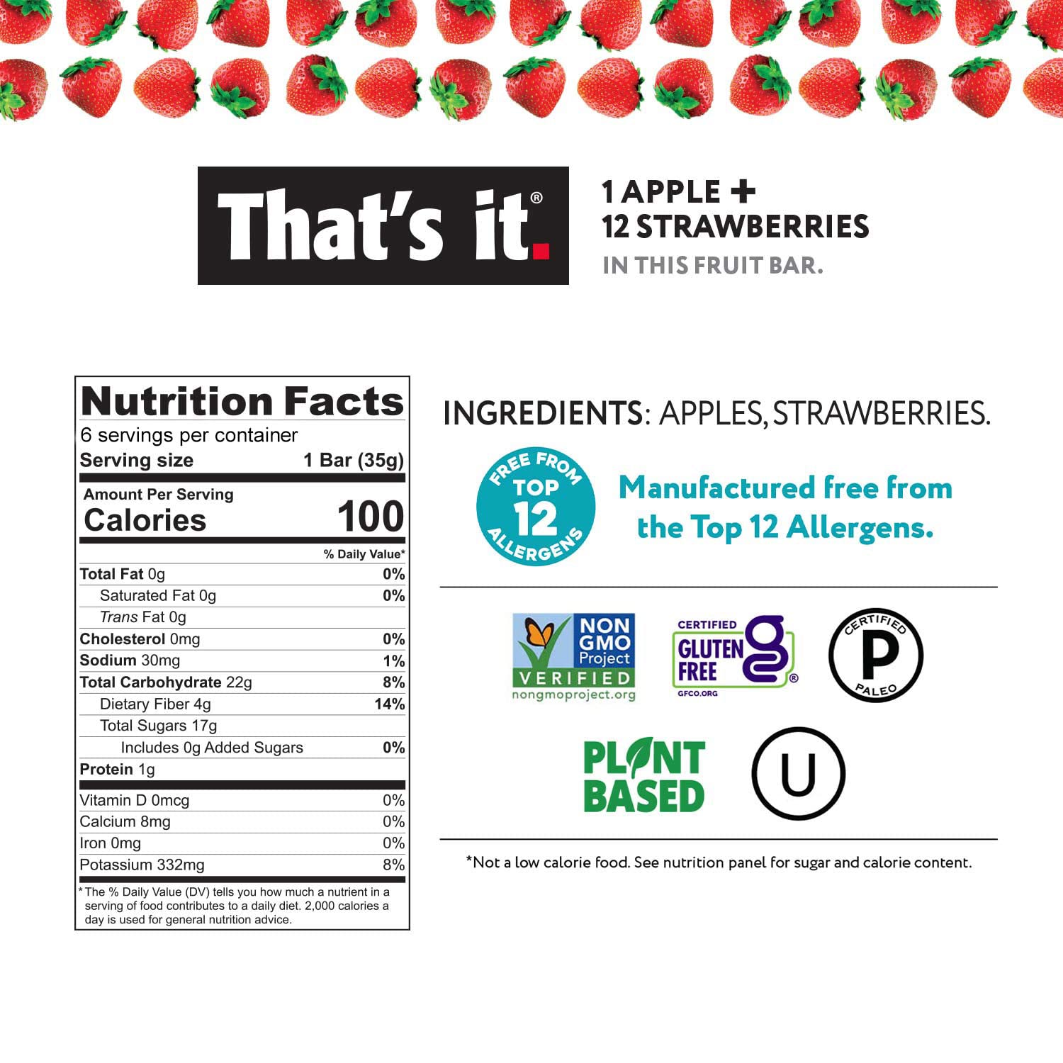 Fruit Bar Variety Pack - Strawberry & Blueberry (12 Bars) photo 3