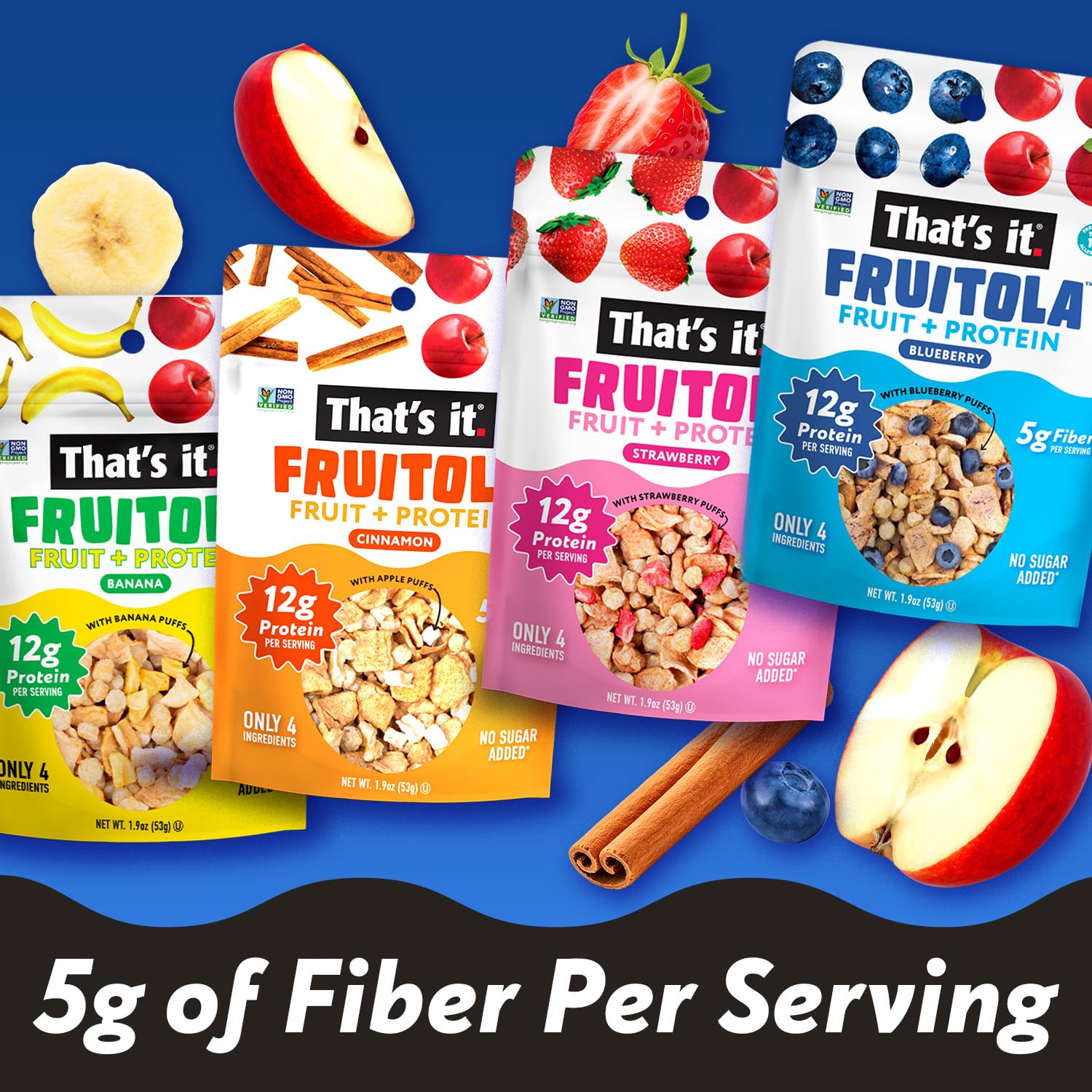 Fruitola Fruit Granola Snack Size Variety Pack (4 Packs) - 1.9oz photo 4