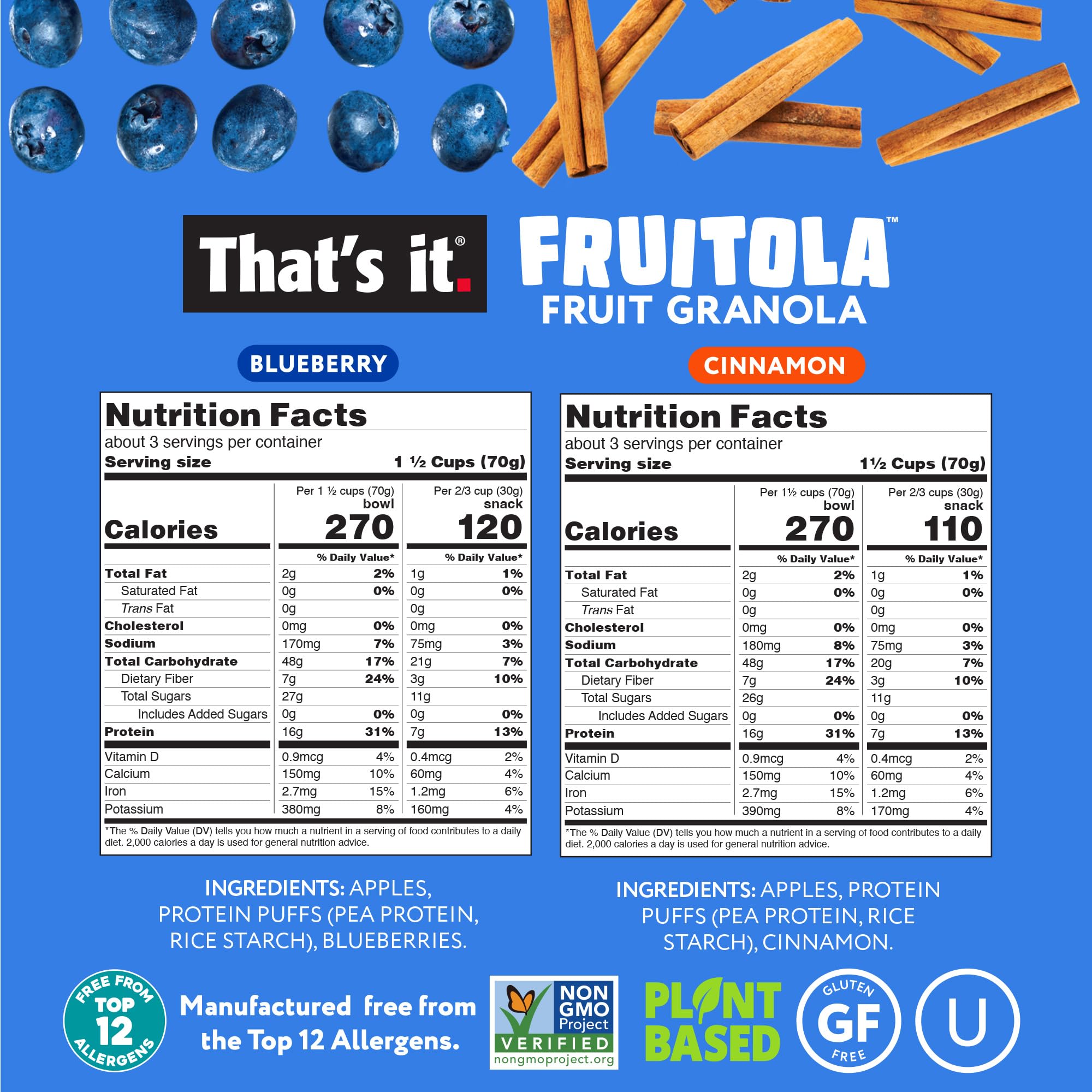 Fruitola Fruit Granola Variety Pack (4 Packs) - 7oz photo 3