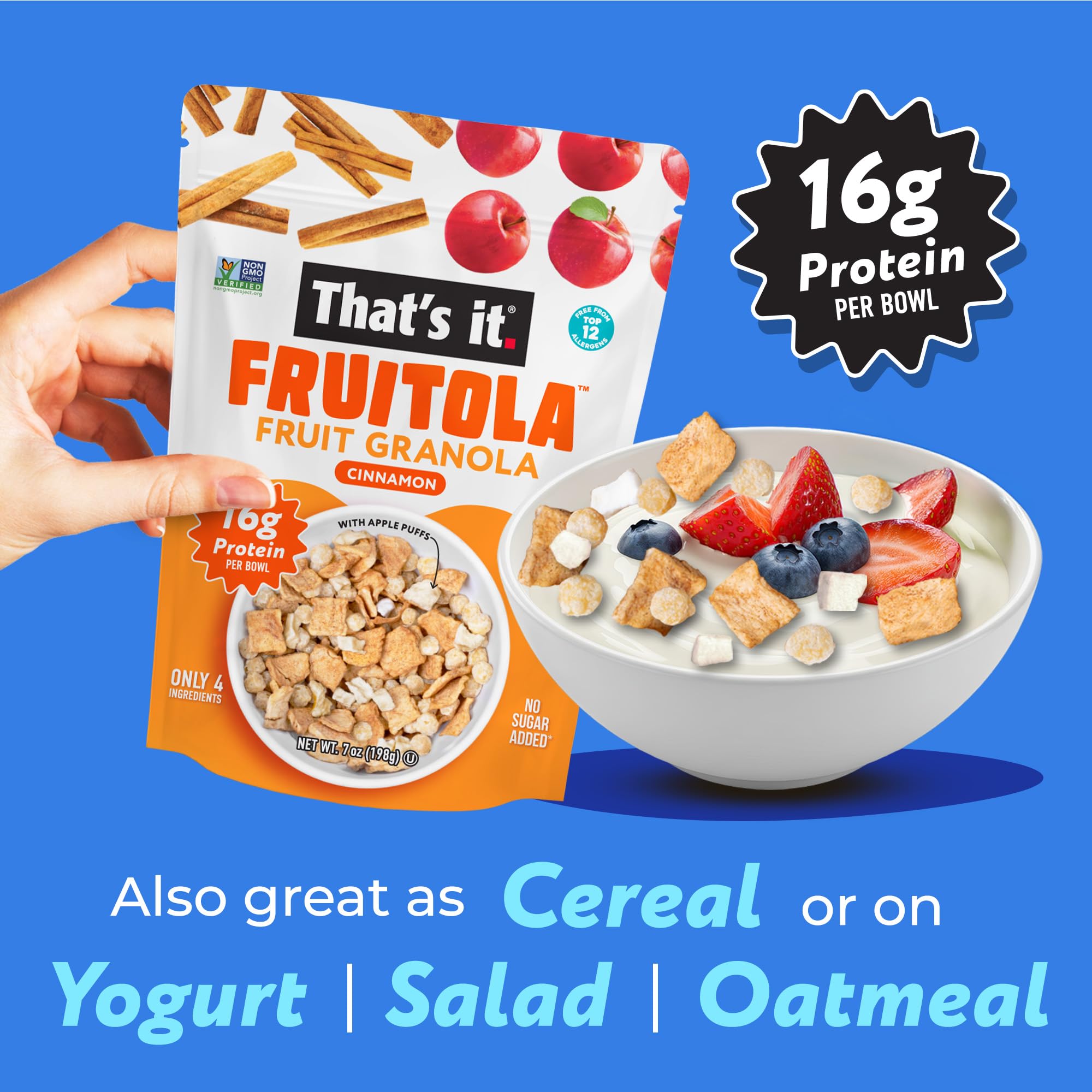 Fruitola Fruit Granola Variety Pack (4 Packs) - 7oz photo 4