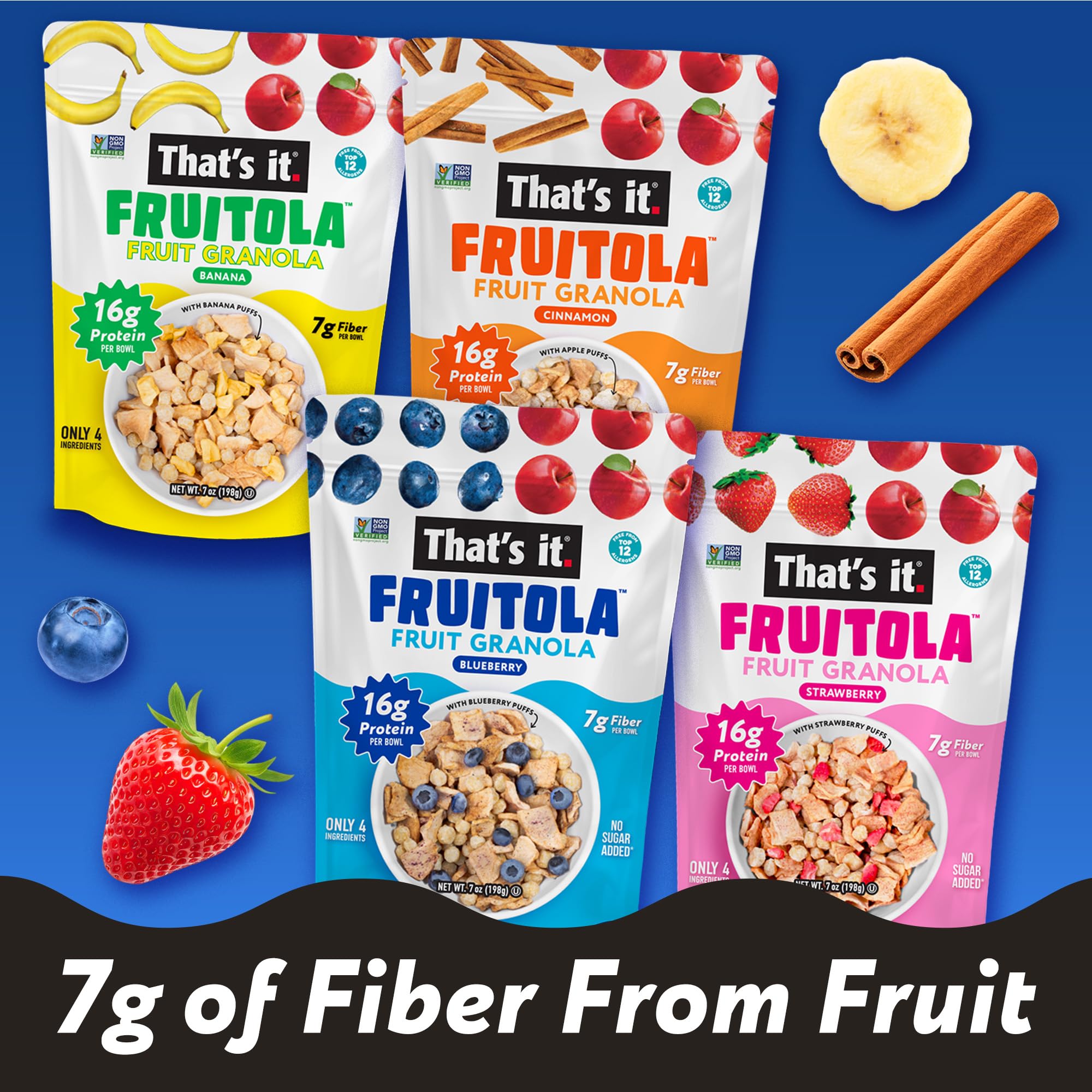 Fruitola Fruit Granola Variety Pack (4 Packs) - 7oz photo 5