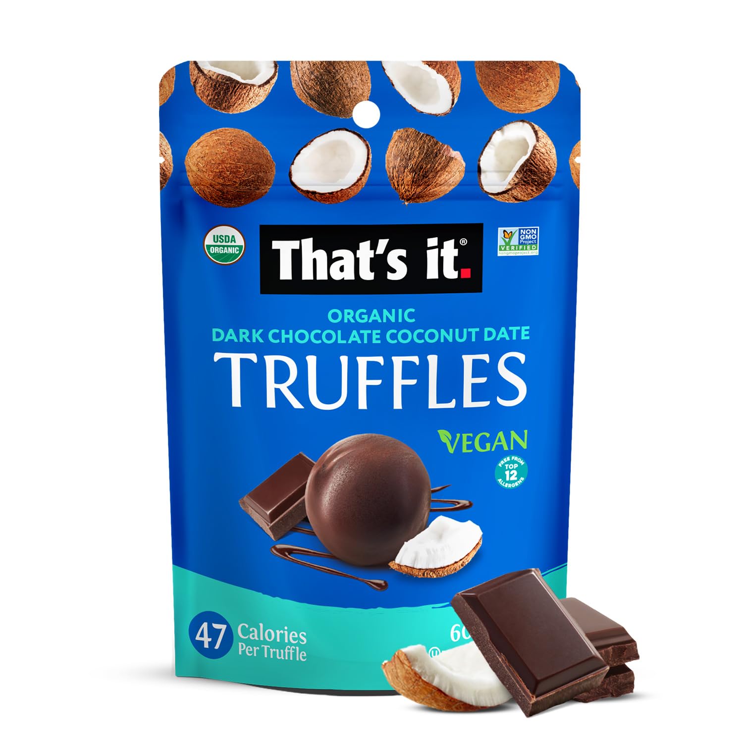 Organic Dark Chocolate Coconut Date Truffles (3 Packs) photo 3