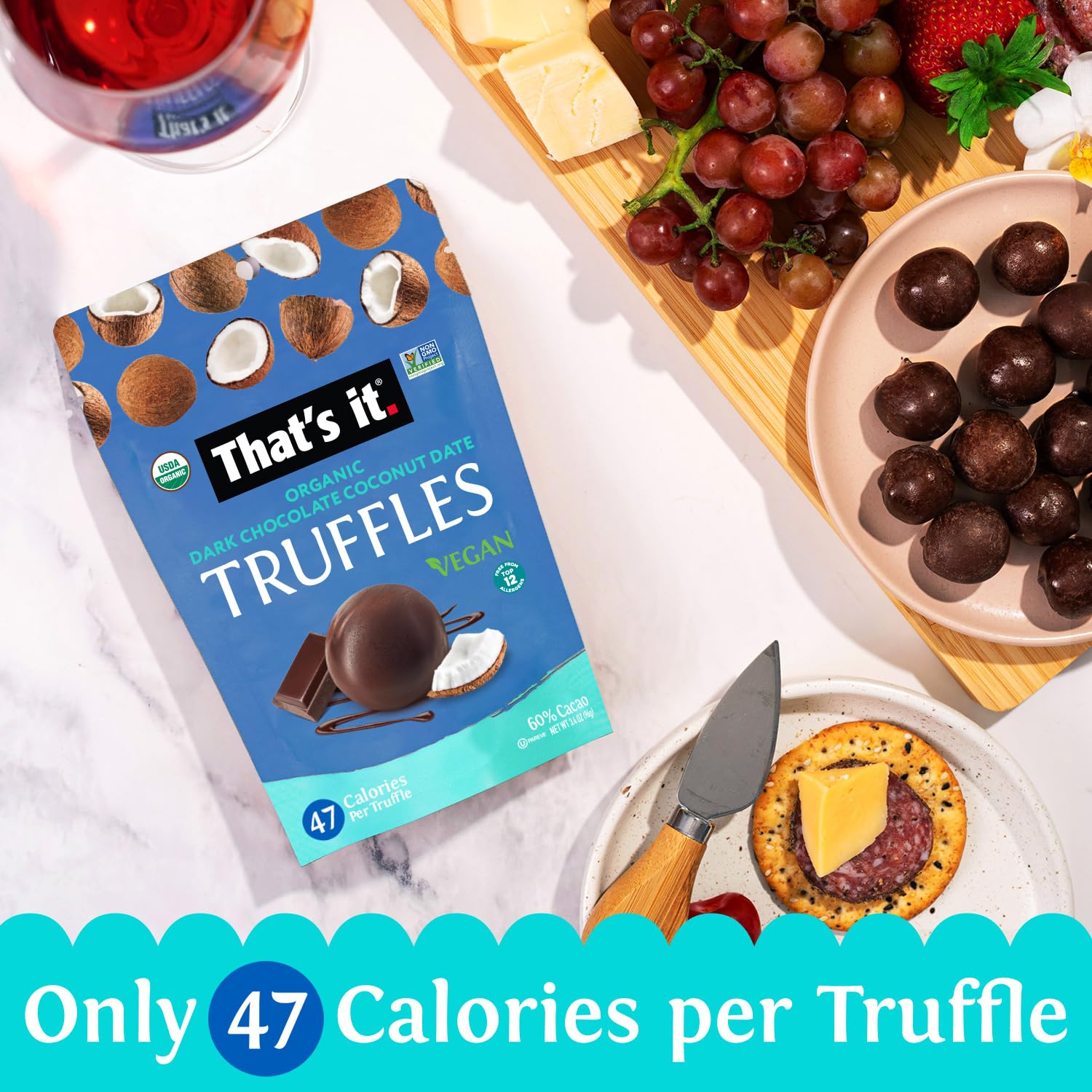 Organic Dark Chocolate Coconut Date Truffles (3 Packs) photo 4