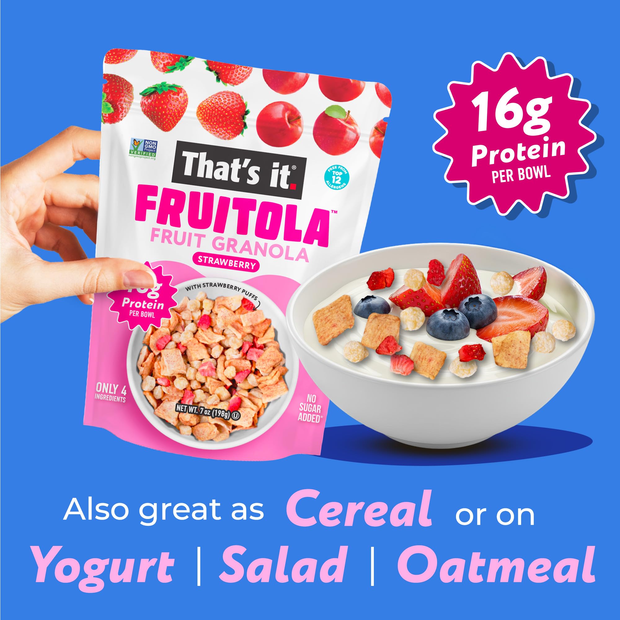 Strawberry Fruitola Fruit Granola (3 Packs) - 7oz photo 4