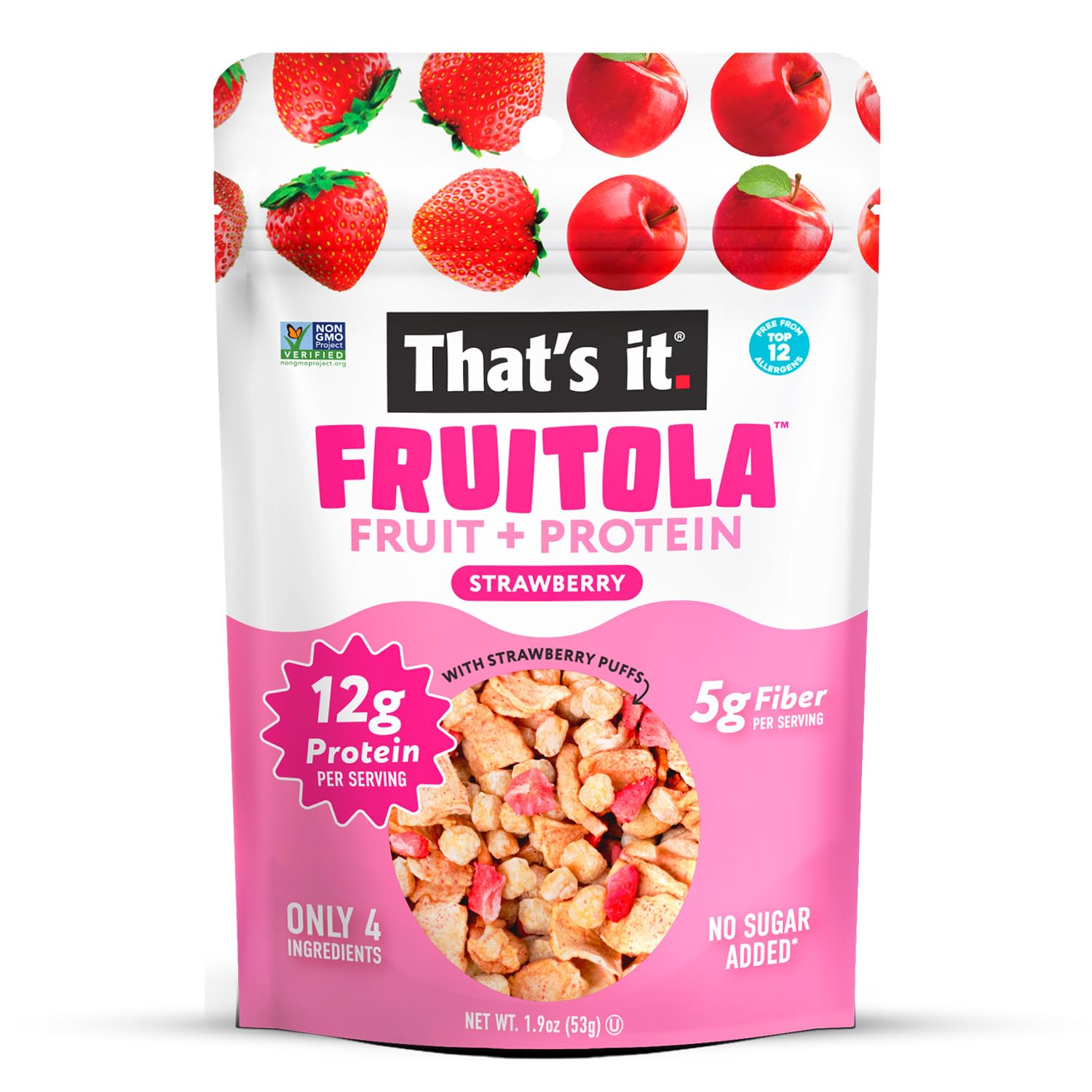 Strawberry Fruitola Fruit Granola - Snack Size (4 Packs) - 1.9oz photo 3