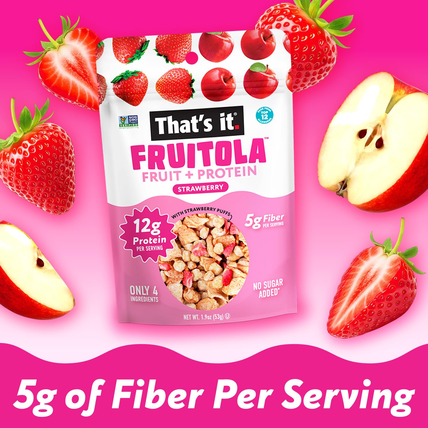Strawberry Fruitola Fruit Granola - Snack Size (4 Packs) - 1.9oz photo 5
