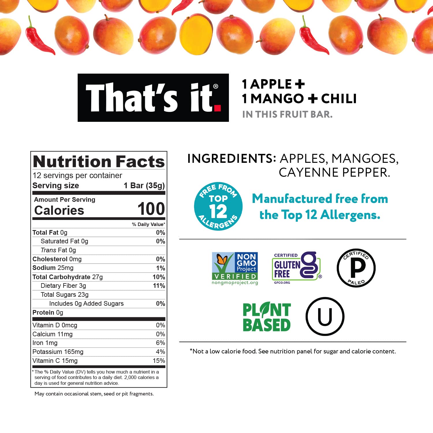 Apple + Mango & Chili Fruit Bars photo 3