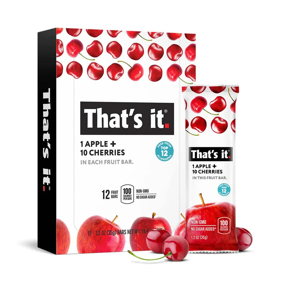 Apple + Cherry Fruit Bars