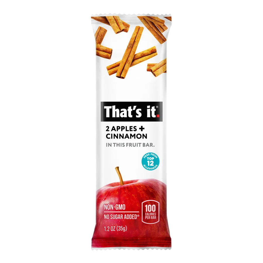 Apple + Cinnamon Fruit Bars packaging