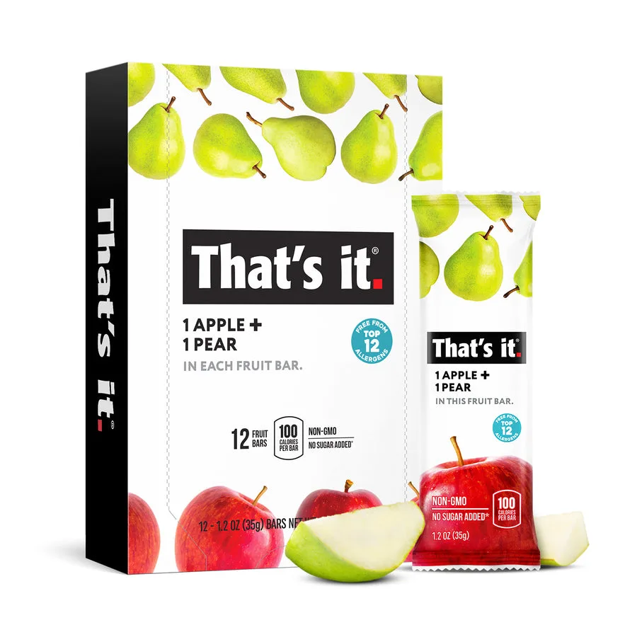 Apple + Pear Fruit Bars