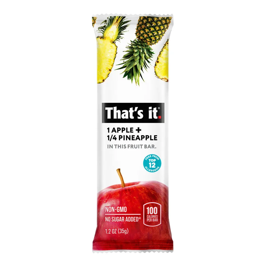 Apple + Pineapple Fruit Bars packaging