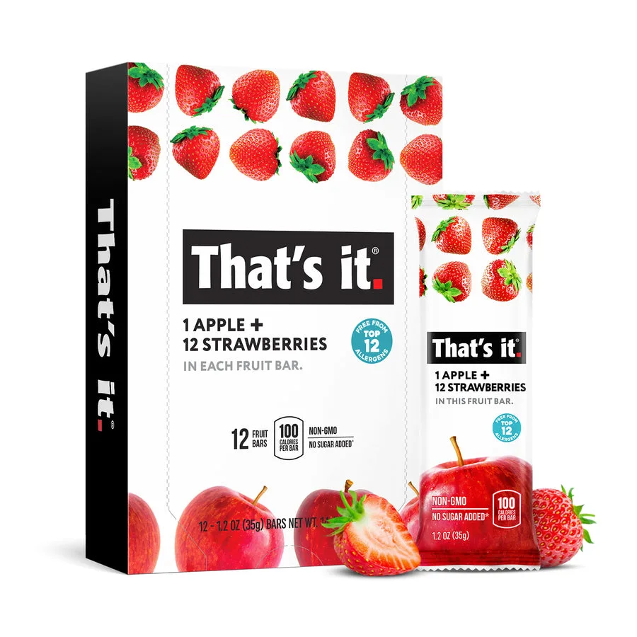 Apple + Strawberry Fruit Bars