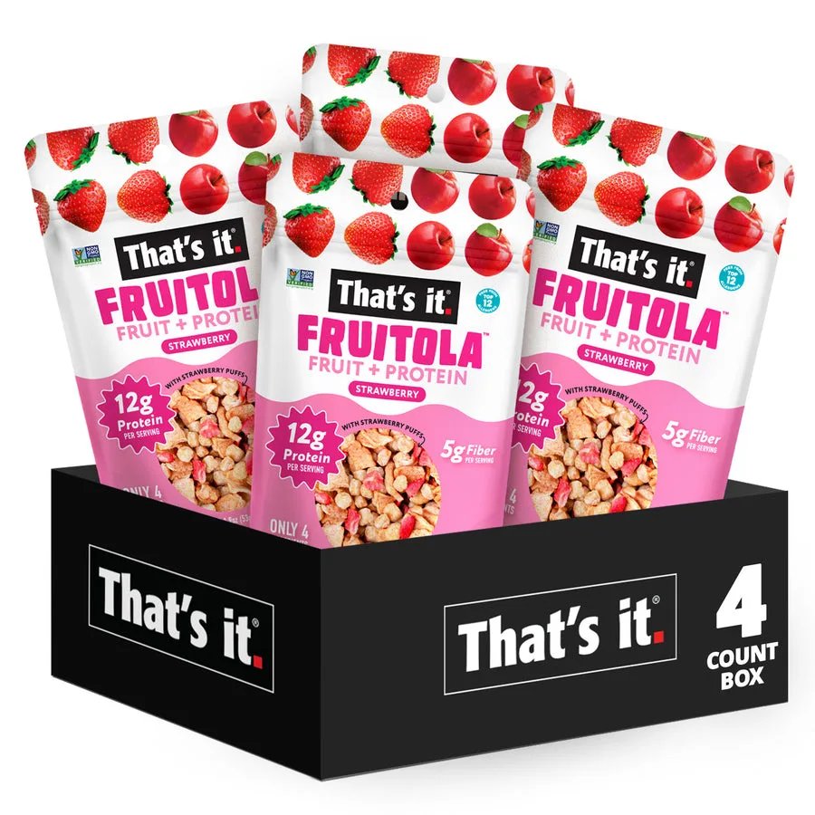 Strawberry Fruitola Fruit Granola - Snack Size (4 Packs) - 1.9oz
