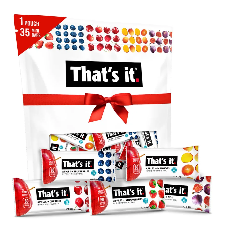 Minis Variety Pack - Blueberry, Cherry, Fig, Mango & Strawberry (35 Bars)