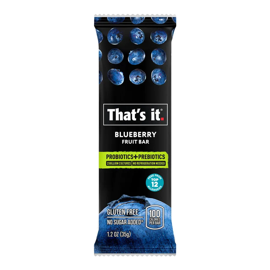 Probiotic Fruit Bar Variety Pack - Blueberry & Mango (12 Bars) packaging