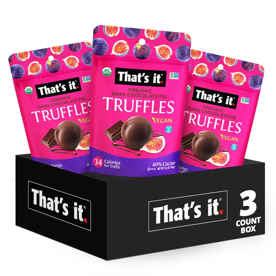 Organic Dark Chocolate Fig Truffles (3 Packs)