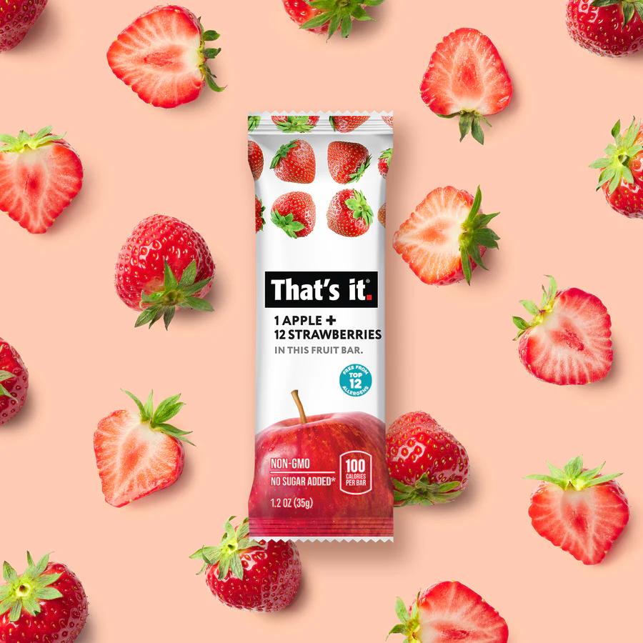 Fruit Bar Variety Pack - Blueberry, Mango & Strawberry (12 Bars) packaging